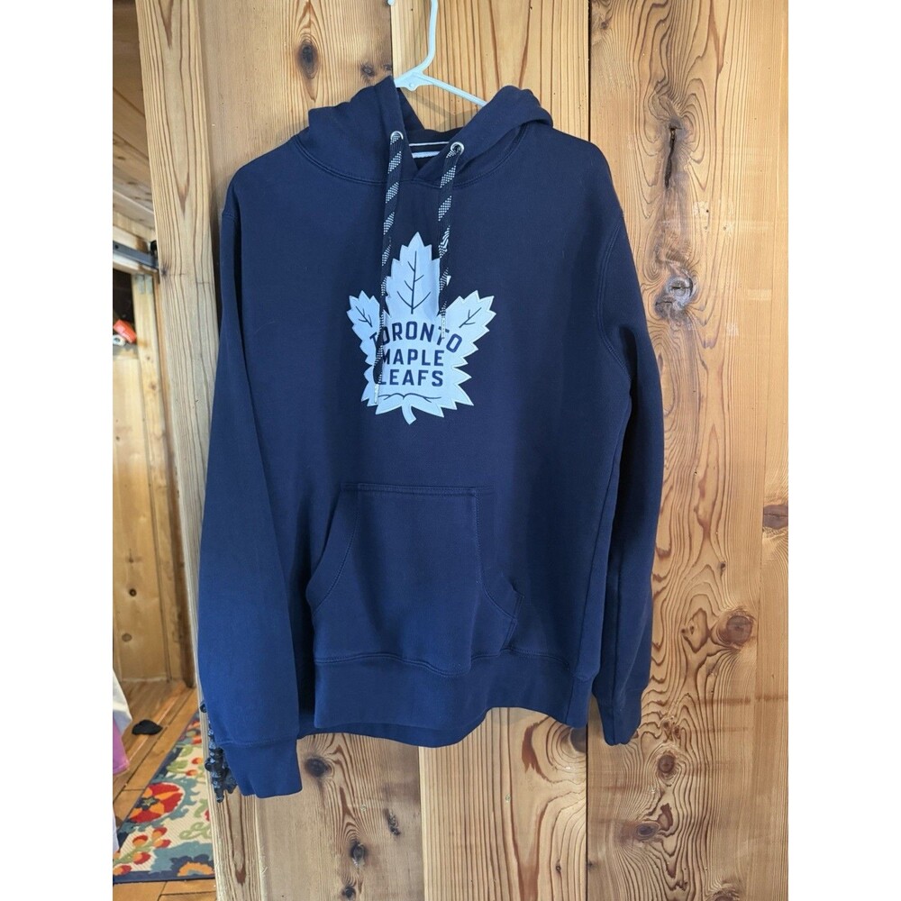 Toronto Maple Leafs NHL Pro Stock Gym Hoodie Large Blue